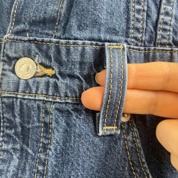 LEVI's Women's Type III Romper XS Denim Medium Wash Blue Button Pockets NWOT - Picture 12 of 14